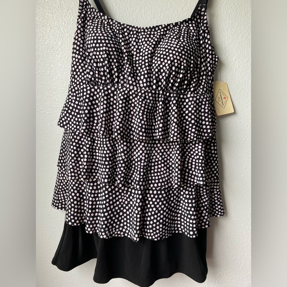 NWT St. John’s Bay ruffle one piece swimsuit
